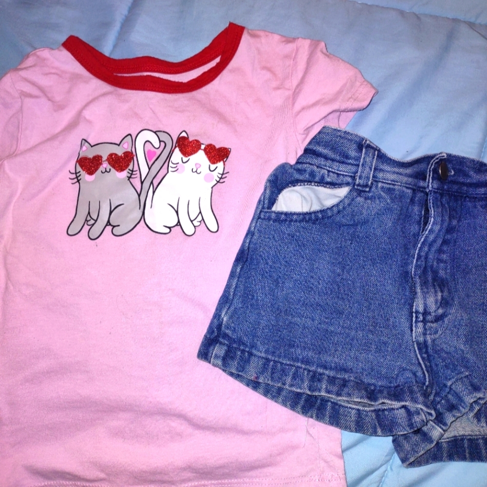 Girl's sz 4 top and shorts.